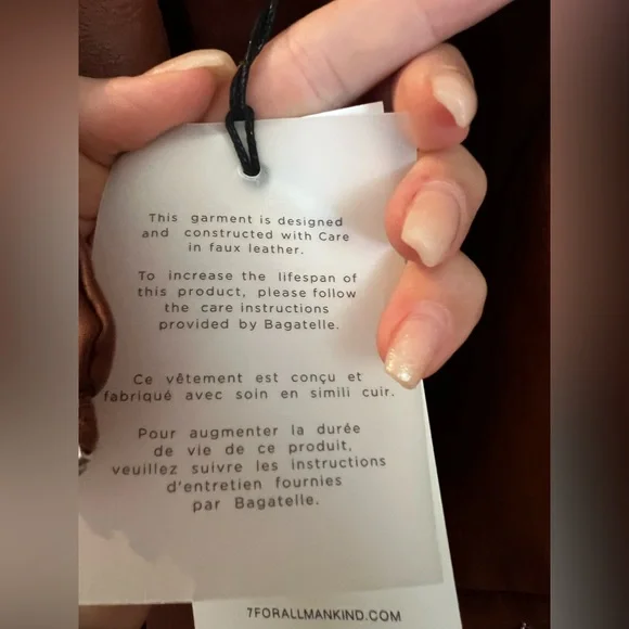 7 For All ManKind- faux leather jacket - Picture 9 of 10